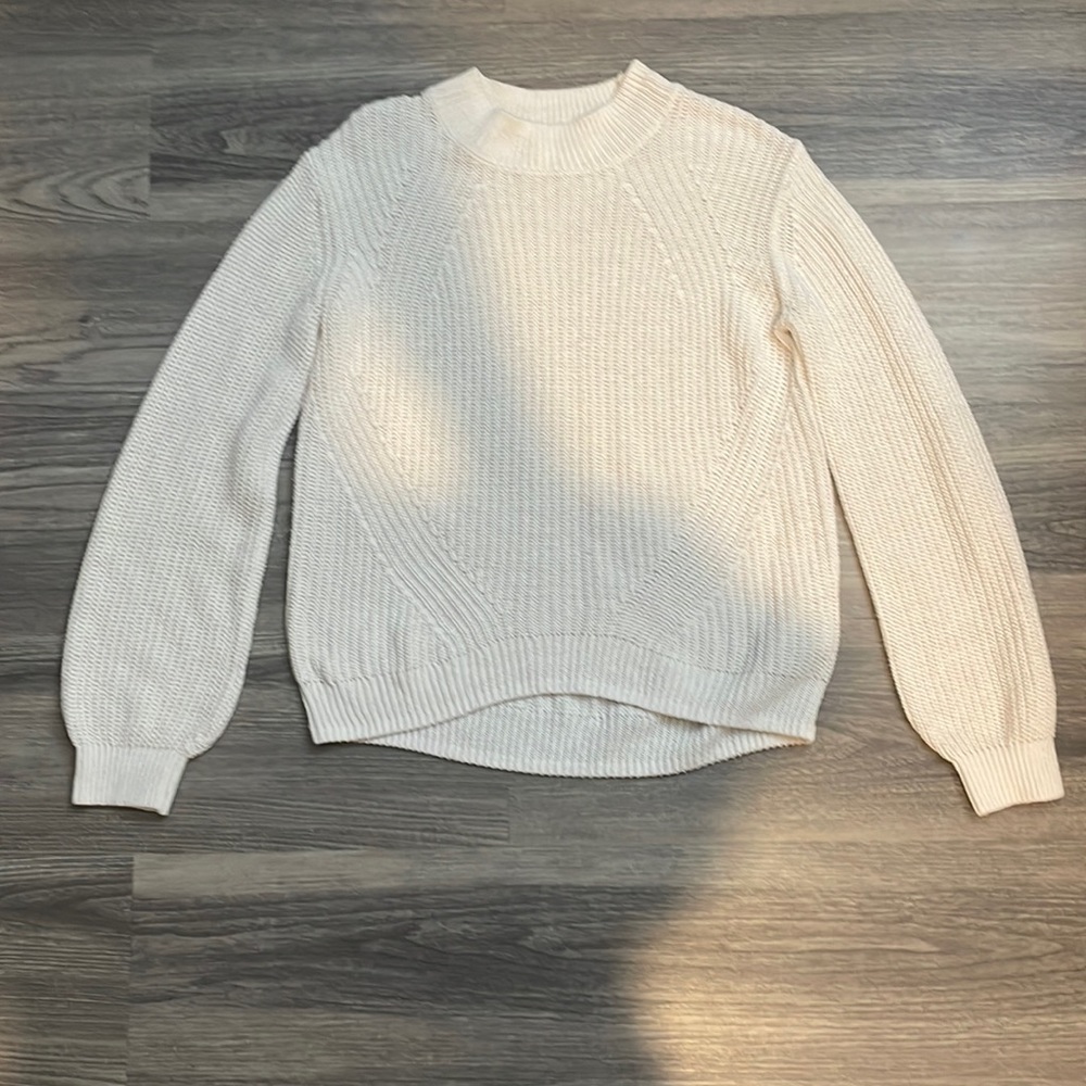 Cream knit lightweight sweater